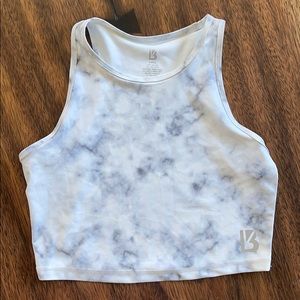 BuffBunny White Marble Aurora Crop Top